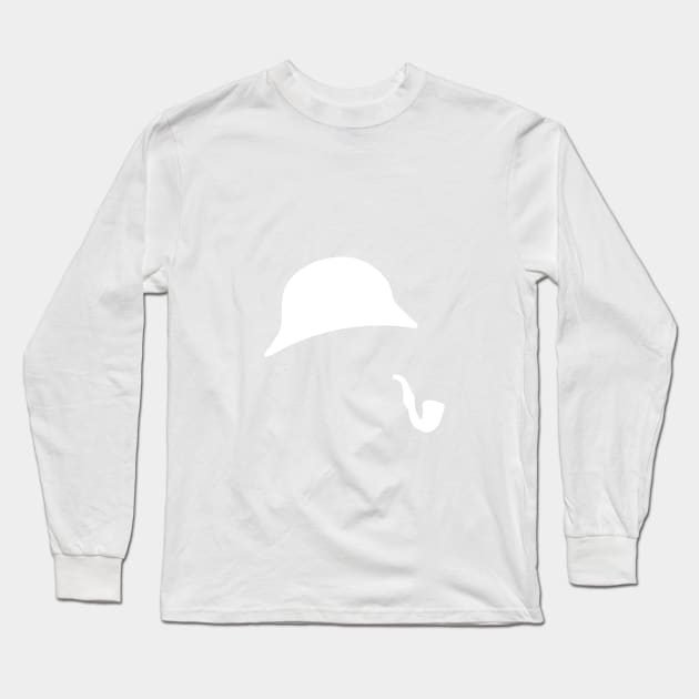 Minimalist Sherlock Holmes Long Sleeve T-Shirt by PWCreate